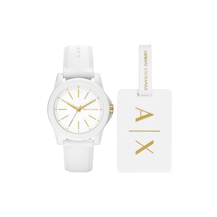 ARMANI EXCHANGEAE Wrist Watch Quartz Movement Silicone Strap White Dial Women s Watch AX7126 AX7126
