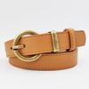 Small Two-piece Pin Buckle Imitation Leather Belt for Women's Dress Decorative PU Belt