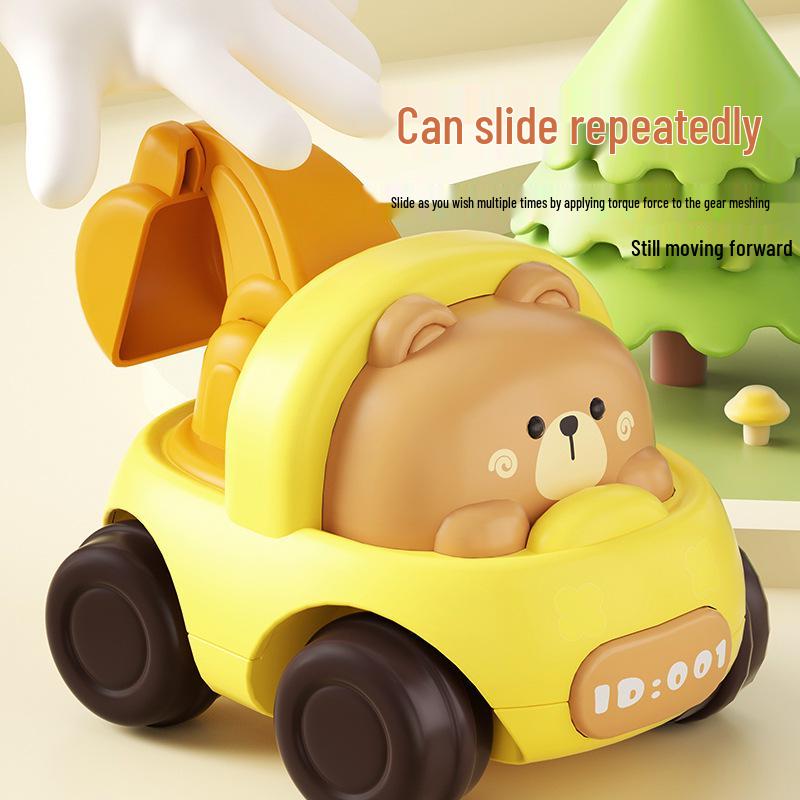 Children's Inertial Claw Machine Engineering Toy Car - Drop-Resistant & Cute for Boys