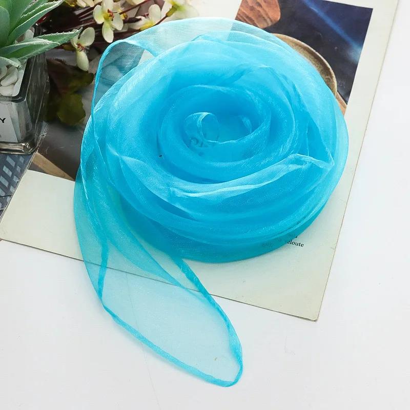 60X60cm Colorful Girl Gymnastics Square Scarf Movement Rhythm Band Scarves