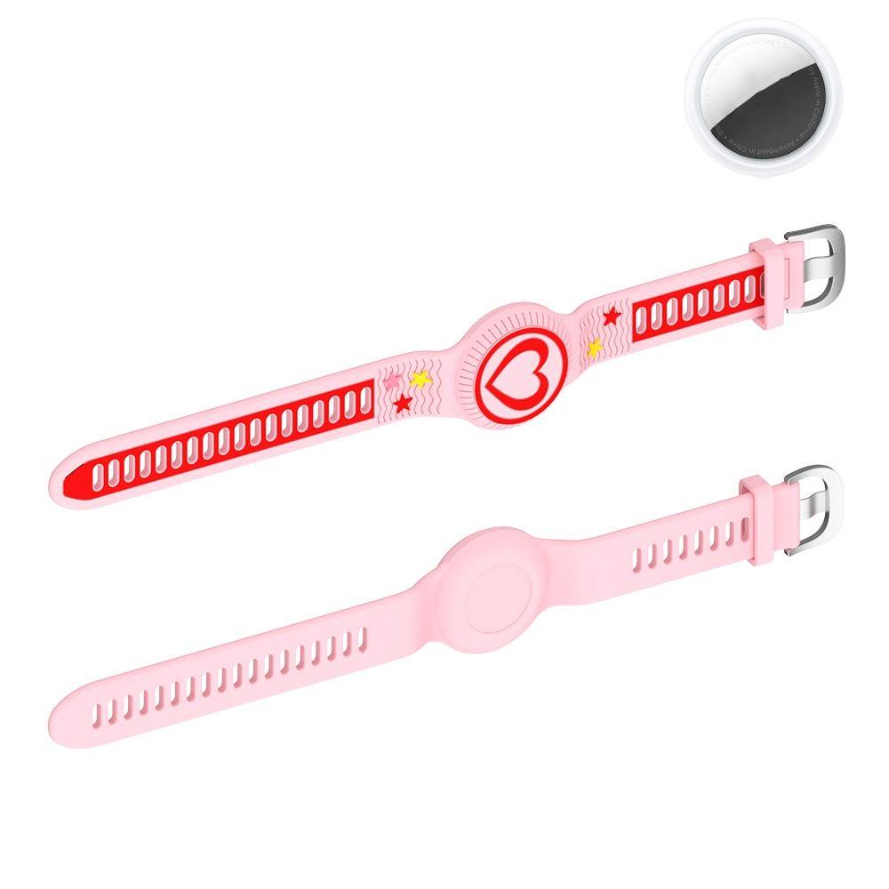 Silicone Kids Bracelet Cartoon Heart Tracker Holder Strap for AirTag Tracker Accessories