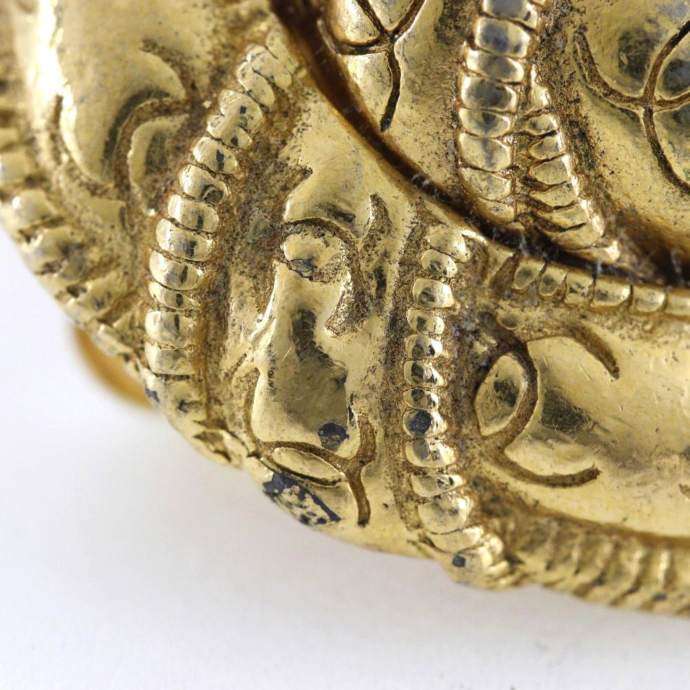 CHANEL Earring Plated Gold 30.2g Women Used