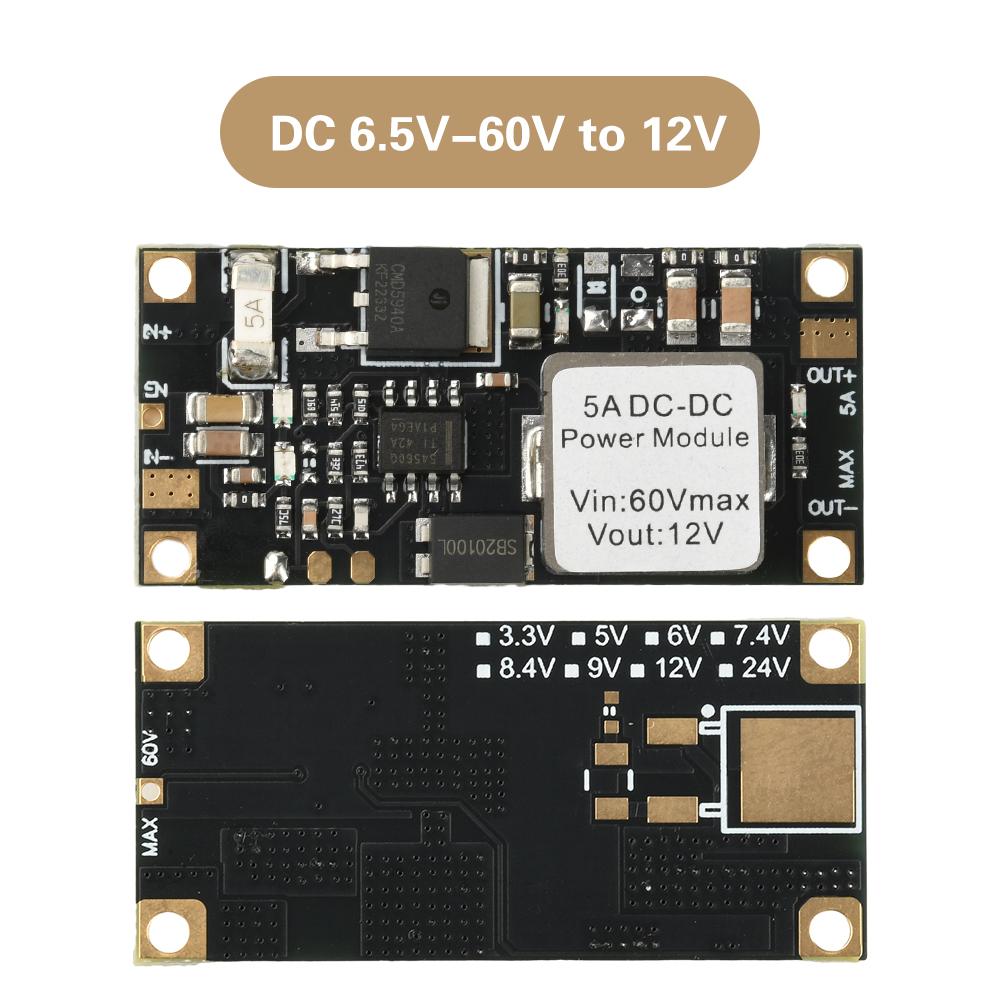 

Модуль понижувального перетворювача DC-DC Buck Converter 6.5V-60V До 5V/12V Міні Buck Модуль живлення 5A 60W Високопотужний регулятор напруги Перетворювач