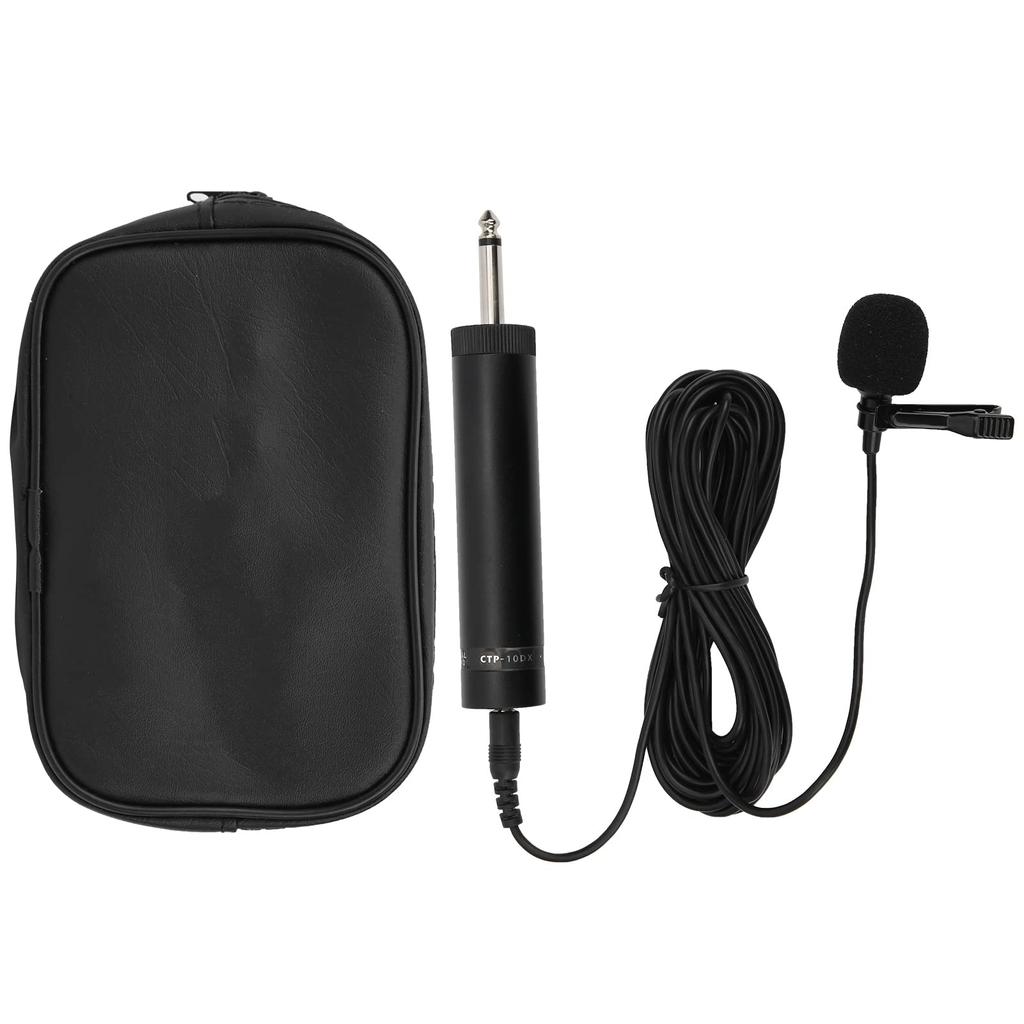 Wired Pin Microphone with 360-Degree Rotation for Connecting To Amplifiers, Mixers, and Sound Cards (5 Meters Long)