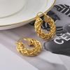 Wind Fashion Woven Twist O-shaped Ear Buckle Personalized Niche Design High Sense Retro Earrings Earrings Women