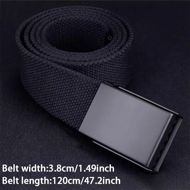 Men's Belt Fashion New Unisex Trousers Belt Women's Belt Canvas Belt Breathable Outdoor Tactical For Jeans Adjustable Waist Belt