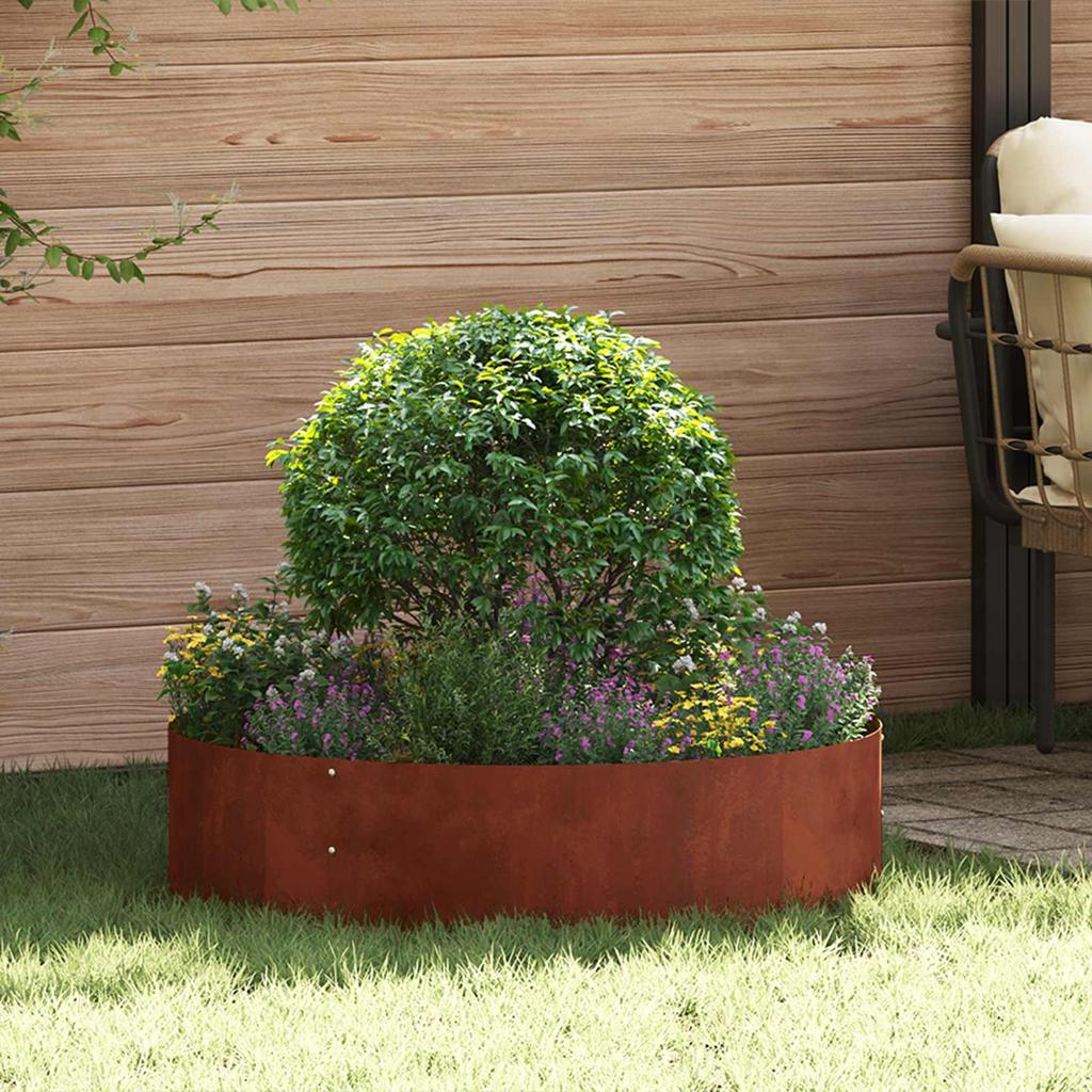 Plant Ring Brown 80 X 80 X 20 Cm Weatherproof Steel