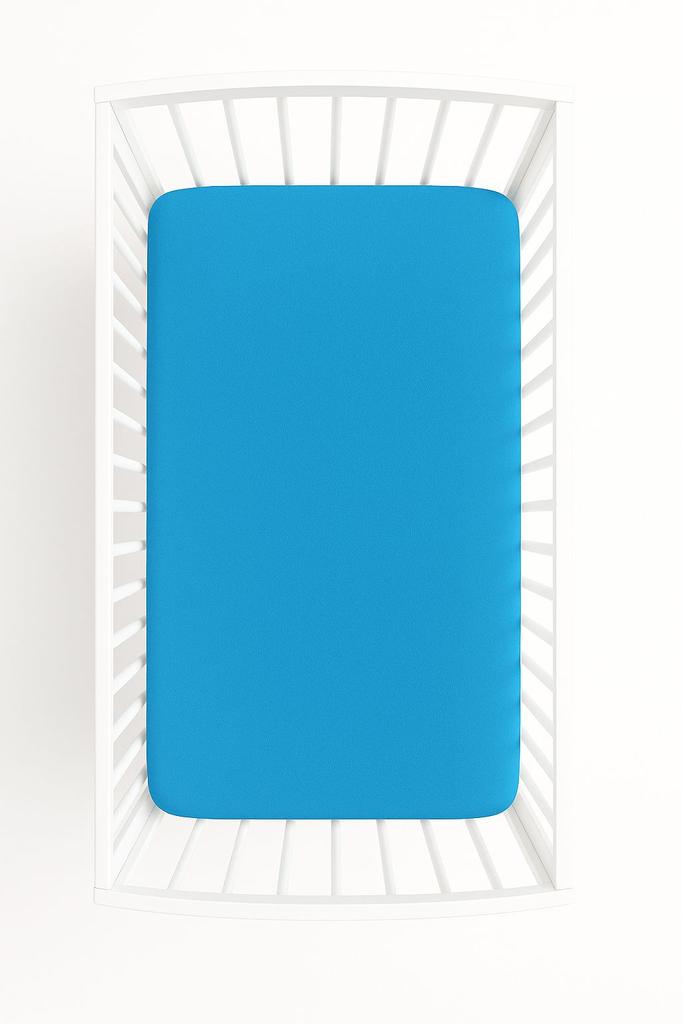 Terry Fitted Sheet for a Crib 120x60cm - Turquoise