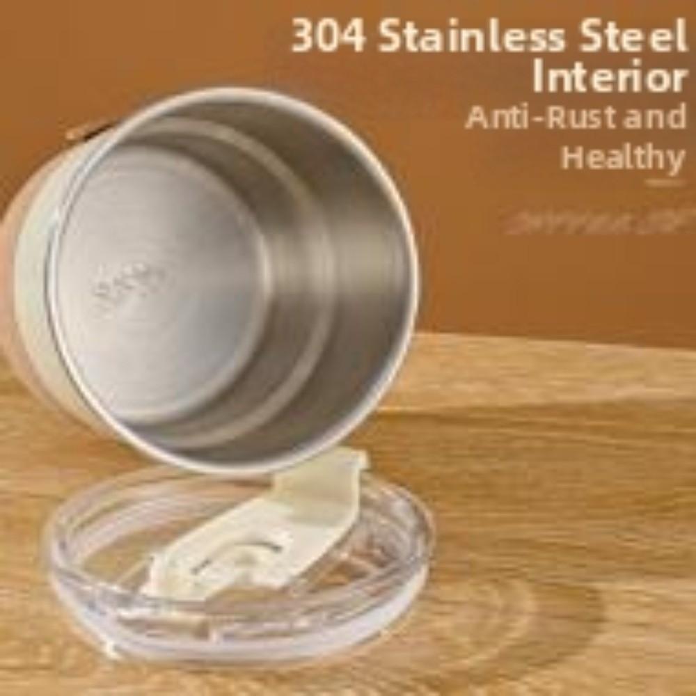 Heat-resistant Stainless Steel Coffee Cup 420ml Water Cup Beverages Cup Car Straw Cup  Travel