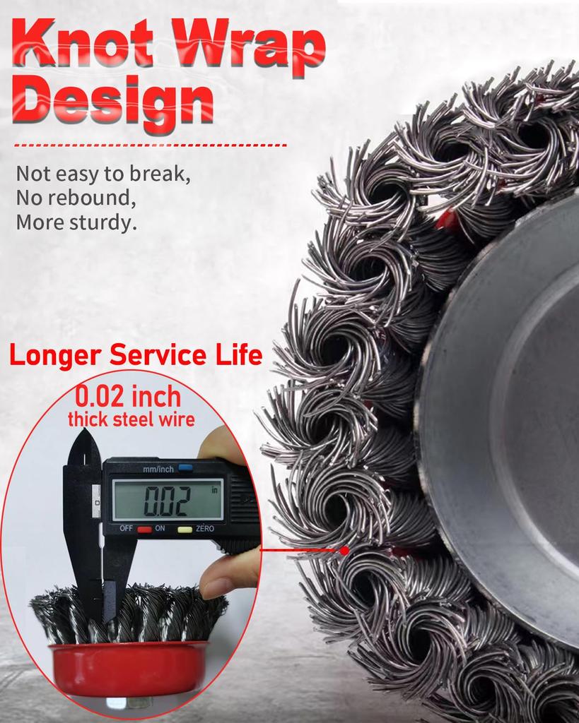 Twisted Steel Wire Wheel M14 Brush Strong Paint Remove Rotary Twist Knot Deburring 75mm/100mm/150mm For Metal Angle Grinder
