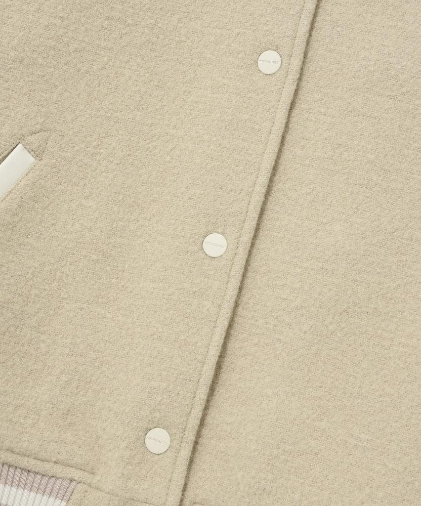 Covernat Woman Varsity Jacket Beige