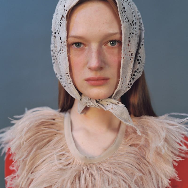 

AWESOME NEEDS NETTING SCARF_KNIT BEIGE FREE