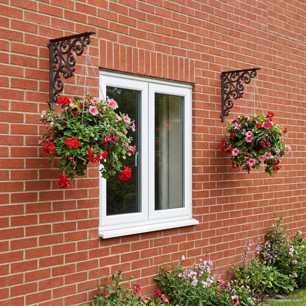 Wall Shelf Brackets 2 pcs Black 24 x 24 x 3.5 cm Steel