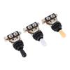 3pcs 3 Way Guitar Toggle Switches Short Straight Switch with Black White Cream Tips for Electric Guitar Black