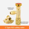 Air-conditioning Fluoride Safety Valve A/C Anti-Air Leakage Brass