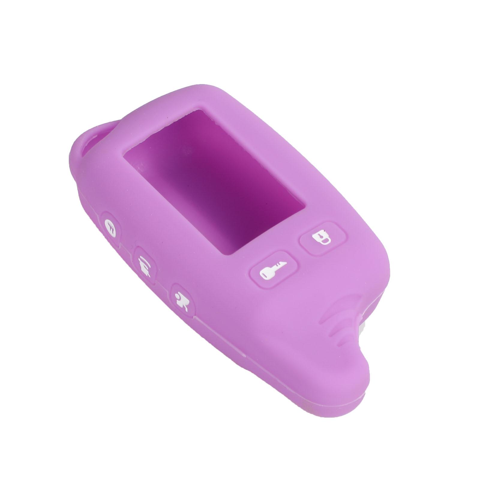 

jingyuqin Tw9010 силиконовый чехол брелок для русской двухсторонней сигнализации брелок для Tomahawk Tw9010 9010 фиолетовый