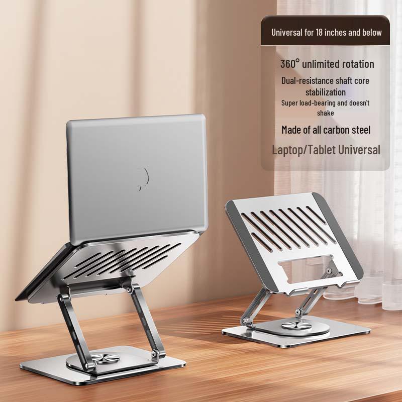 Foldable Rotatable Carbon Steel Laptop & Tablet Stand темно-серого