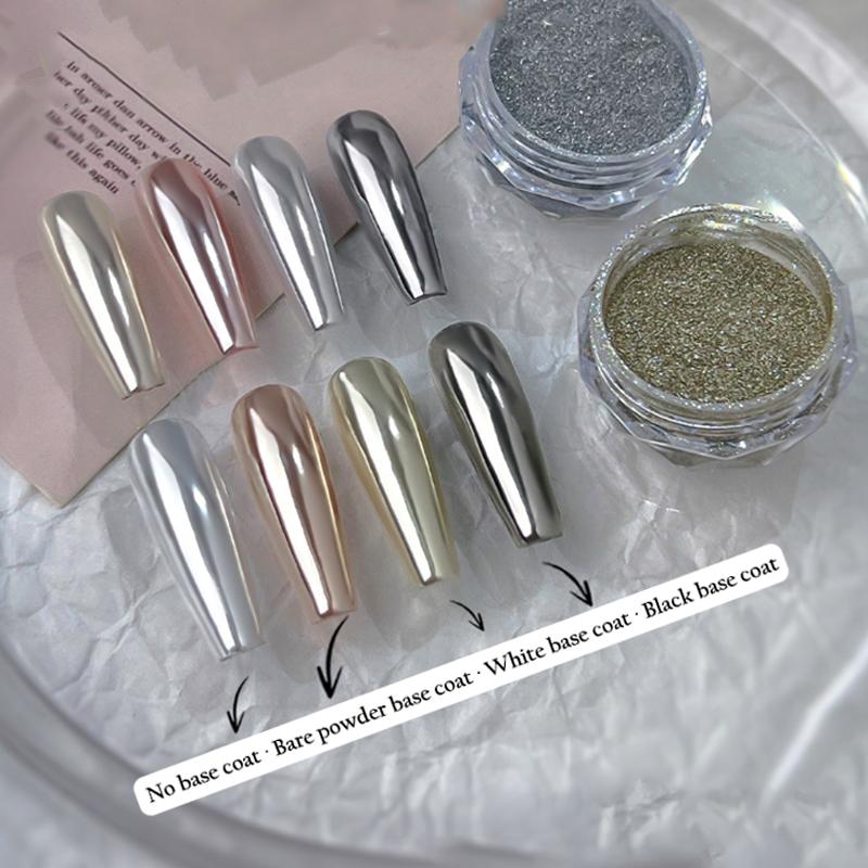 1 Jar Nail Art Mirror Powder Super Bright Pearl Metal Shiny Decorative Dust High-End Feelings Nail Decoration Accessories