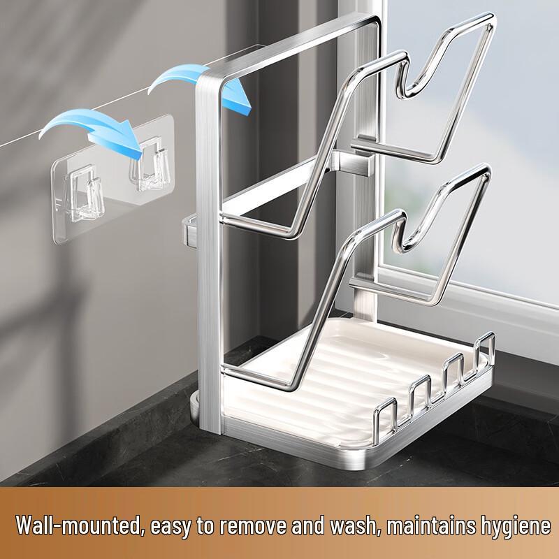 Brangdy 3-Layer Stainless Steel Wall-Mounted Pot Lid Holder
