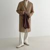 Herren Wollmantel Mittellang Herbst und Winter Koreanischer Stil Locker Britischer Stil Verdickte Woll-Windjacke