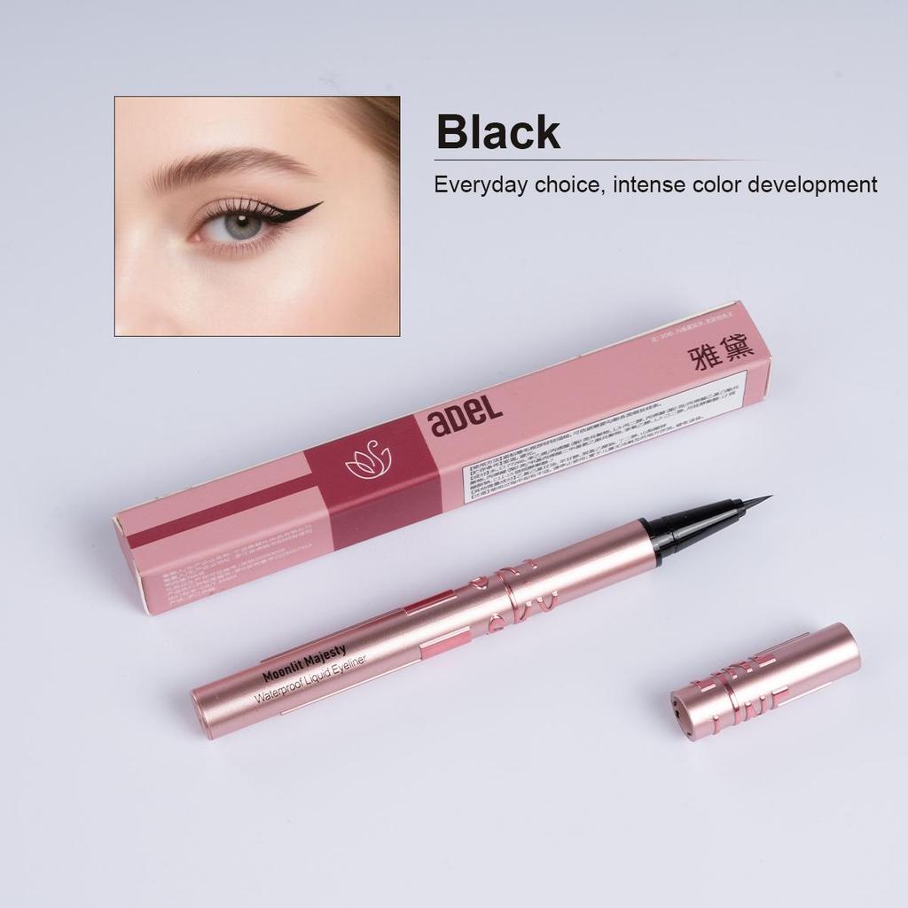 Liquid Eyeliner Pencil Adai Flower Makeup Cosmetics Black Brown 24 H Waterproof Relief Design