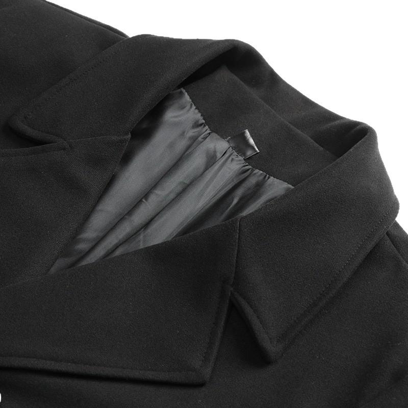 Herren-Doppelreihiger Trenchcoat Herbst/Winter 2025 - Mittellang, Gepolsterte Schultern, Über-das-Knie-Stil