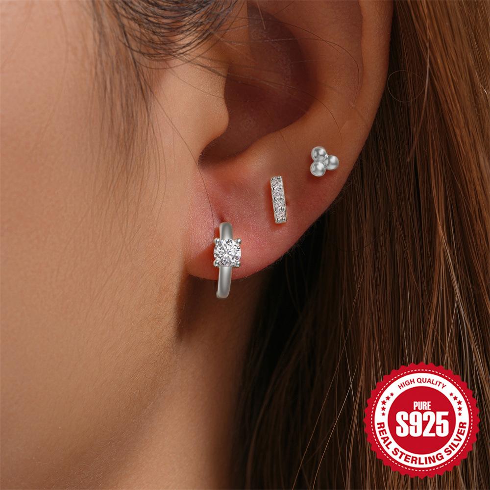 Triple Diamond Wear Earrings Earrings Earrings Set 3 Earrings Set