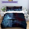 3Pcs Warrior Bedding Set Soft Fabric Duvet Cover Pillowcases Christmas Xmas Halloween Gift 1 Duvet Cover 2 Pillowcase S161