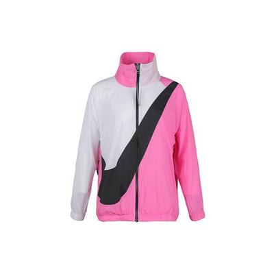 Sportswear Swoosh Woven Funnel-Neck Zip Jacket Women Outerwear Pink BV3686-610