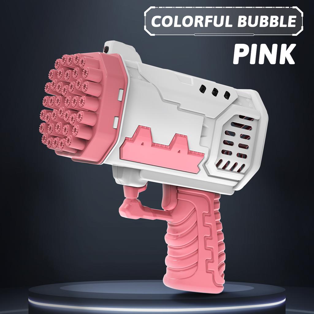 40 Hole Rocket Launcher Bubble Machine Handheld Gatling Electric Bubble Gun Toy Kindergarten Without Battery and Bubble Water