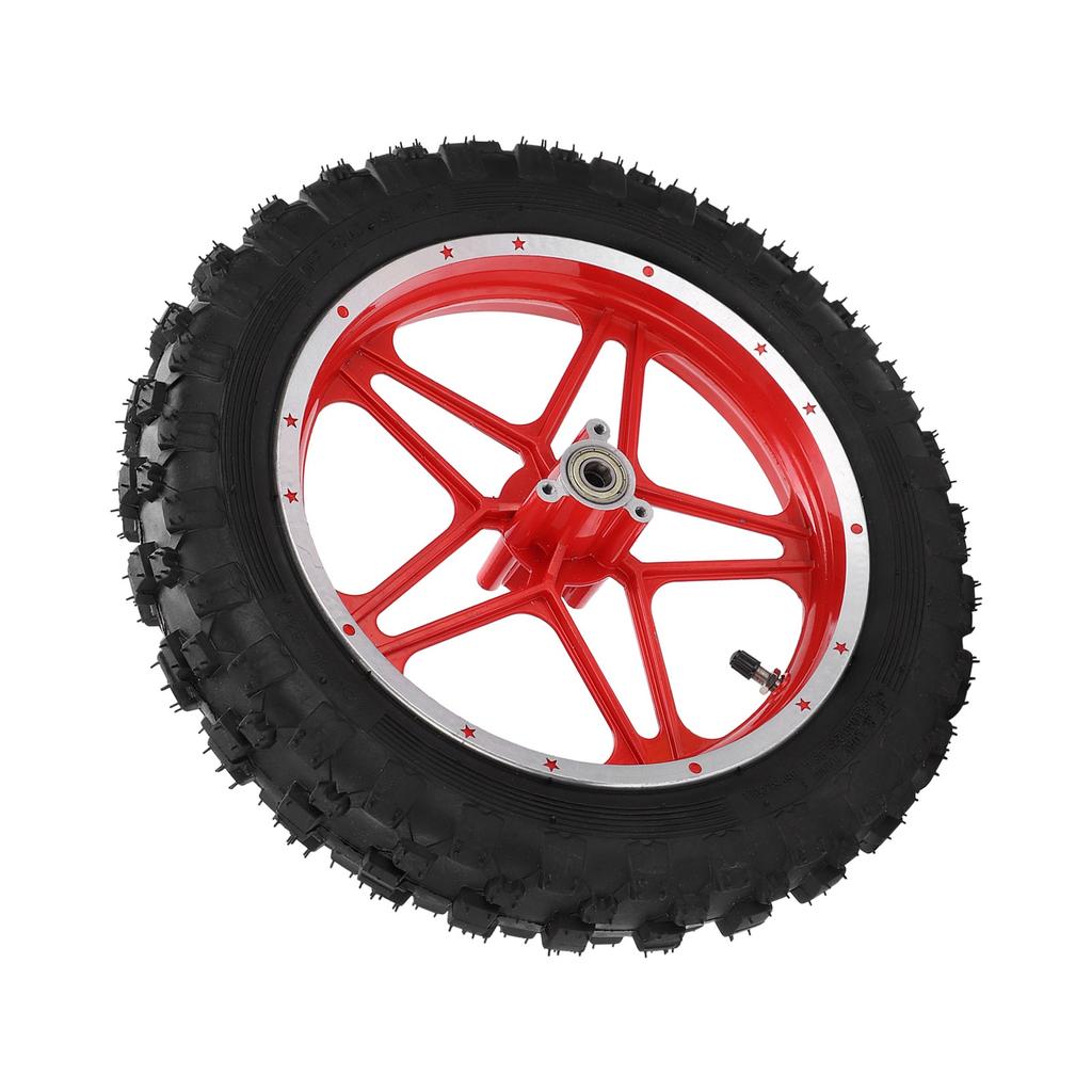 2.510in Rear Wheel Rubber Tire AntiSkid Replacement Fits for 47cc 49cc 2 Stroke Mini Dirt Bike(Red )