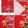 Set Of 2 Flat Printing Curtains Without Rod Floral Pattern Red Valentine Is Day Festival Popular Drapes Versatile Made Polyester