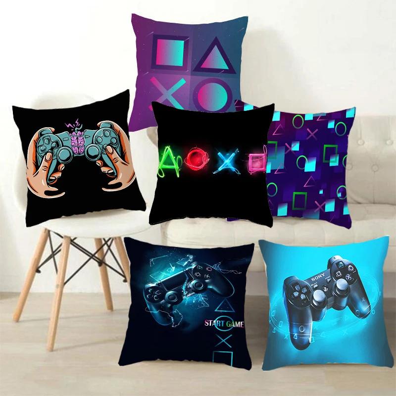 Home Decor TV Game Fan Style Square Pillowcase Cushion Cover Anime New Design Gamer Grip Printed  45x45 Gift for Kids