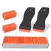 ARLANY Plastic Razor Blade Scraper Include 2PCS Scraper Tool and 100PCS Blades for Gasket Remover Labels Decal Tape In Extension