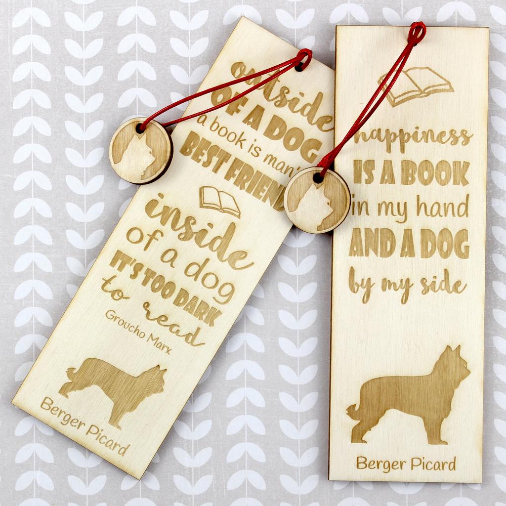 Picardy Sheepdog, Berger Picard, Picardy Shepherd - Dog Bookmark, Personalized Bookmark, Dog Gadget for Art-Dog Brand Readers