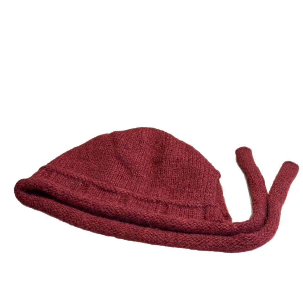 Large Head Circumference Hat Women's Autumn and Winter Windproof Woolen Hat Strap Ear Protection Hat New Warm and Cold Proof Knitted Hat