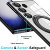 Clear Wireless Charge Phone Case For Samsung S25 Ultra S24 FE S23 S22 A16 A56 A36 A55 A15 A35 Slim Transparent Shockproof Magnetic Holder Cover