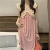 Summer Bow Pajamas Dress Cute Girl Nightgown for Women Sleeveless Sleep Dress Thin Woman Night Dress