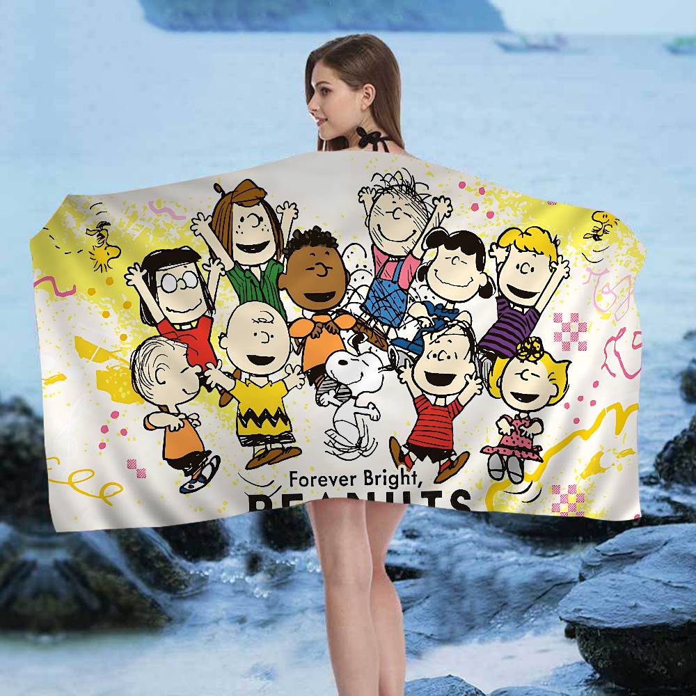 Asciugamano da Bagno Cane Carino S-Snoopy Microfibra Morbido Assorbente Traspirante Per Bambina Bambini Asciugamano da Spiaggia Decorativo Cartoon