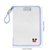 4Pcs Portable File Folder Case Transparent Handle Storage Organizer Bags A4 Zipper File Bag Candy Color Stationery Holder Supplies Holiday Gift Novel