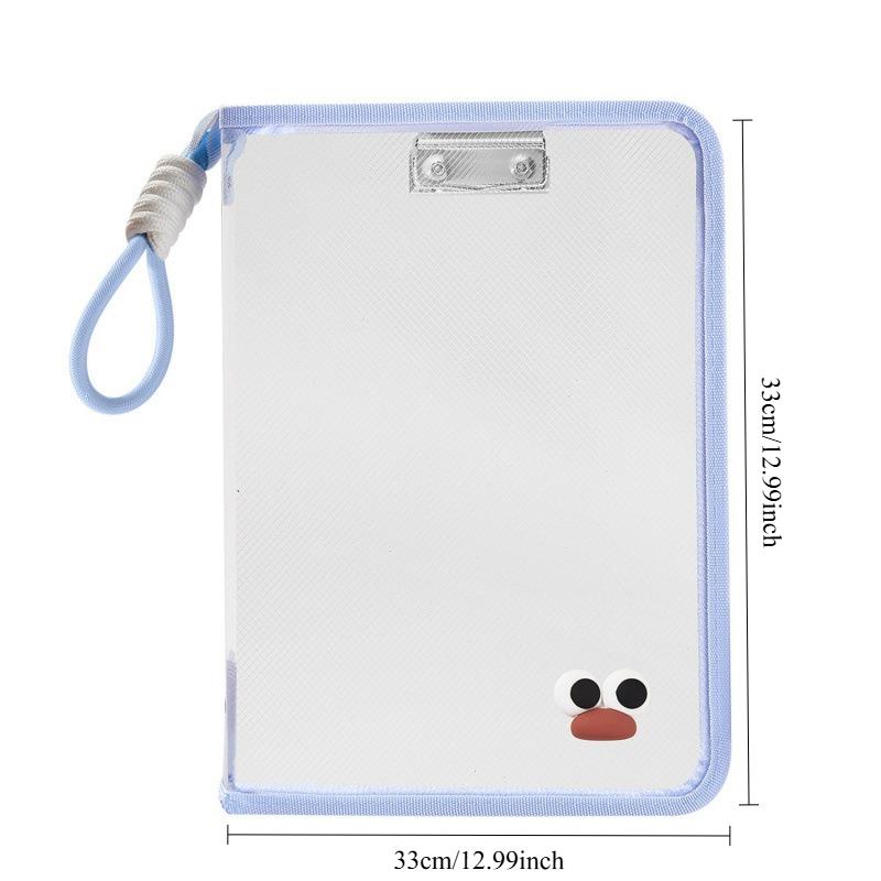 4Pcs Portable File Folder Case Transparent Handle Storage Organizer Bags A4 Zipper File Bag Candy Color Stationery Holder Supplies Holiday Gift Novel