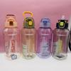 Water Bottle1 Summer New Plastic Cup 00ml Bouncy Sports Bucket, Women's Fitness Influencer Straw Water