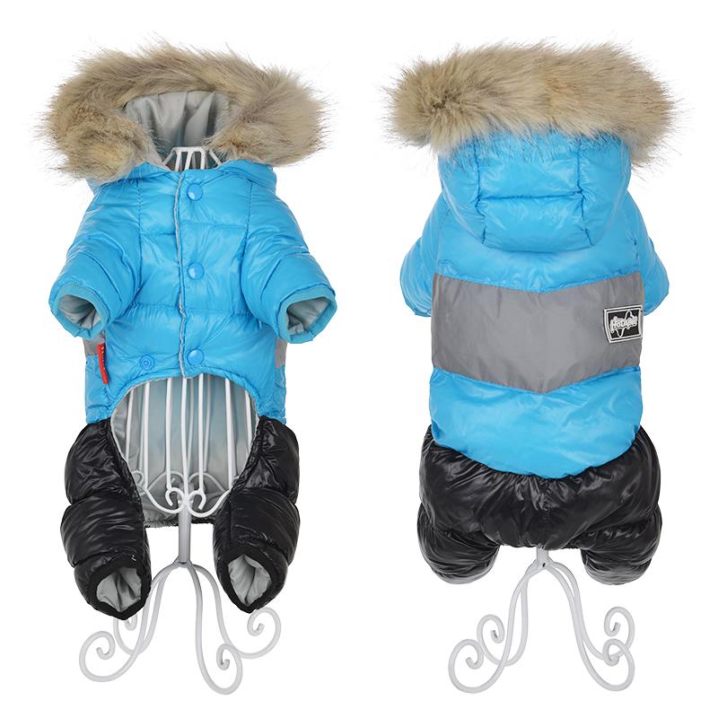 Holapet Winter Hundemäntel für kleine Hunde Warme Kleidung Haustier Wasserdichte Reflektierende Overalls Welpenjacke Mantel Chihuahua Overall