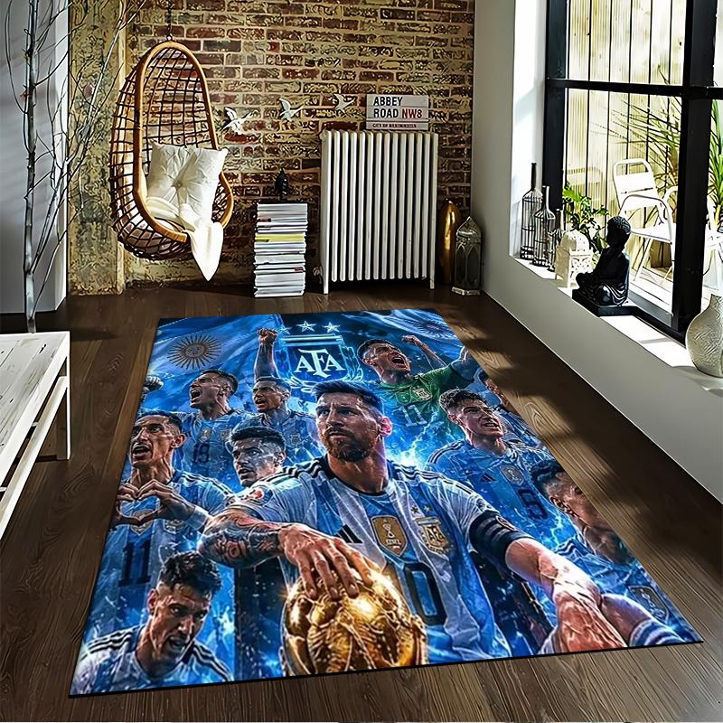 Argentina Soccer Team Themed carpet Non-slip rug suitable for living room and bedroom sofas