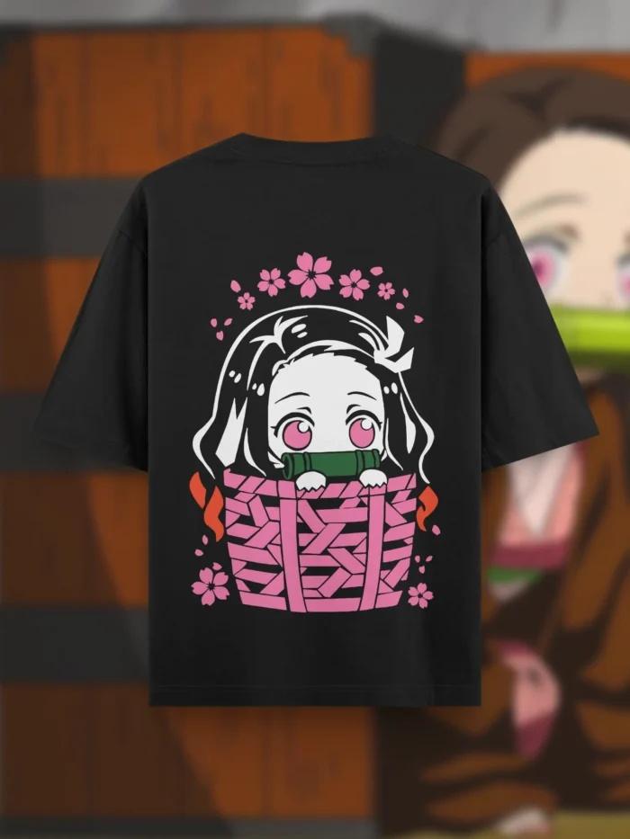 Demon Slayer Nezuko Kamado TShirt for Men Women Anime Graphic Tees Casual Cotton Short Sleeve Tops Streetwear