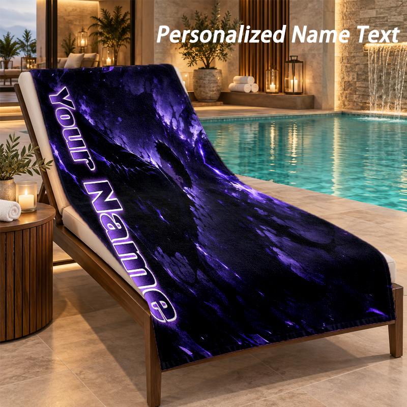 Solo Leveling Custom Name Beach Towel Large Soft Towel for Indoor Bathroom Outdoor Beach
