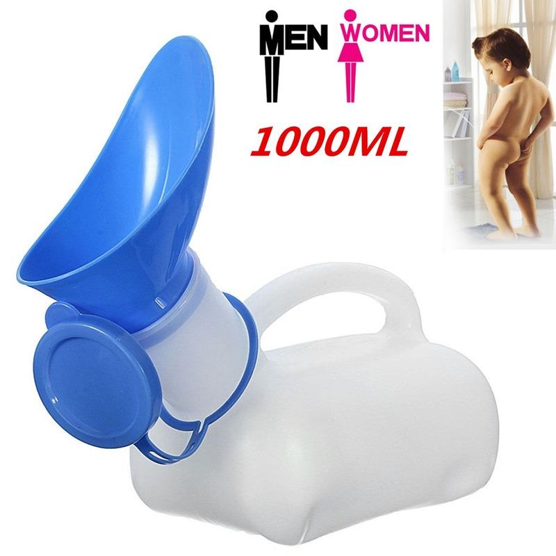 Portable 1L Unisex Female Urinal Toilet Urine Urination Device Bottle Emergency Closestool Outdoor Camping Travel Tool Tent