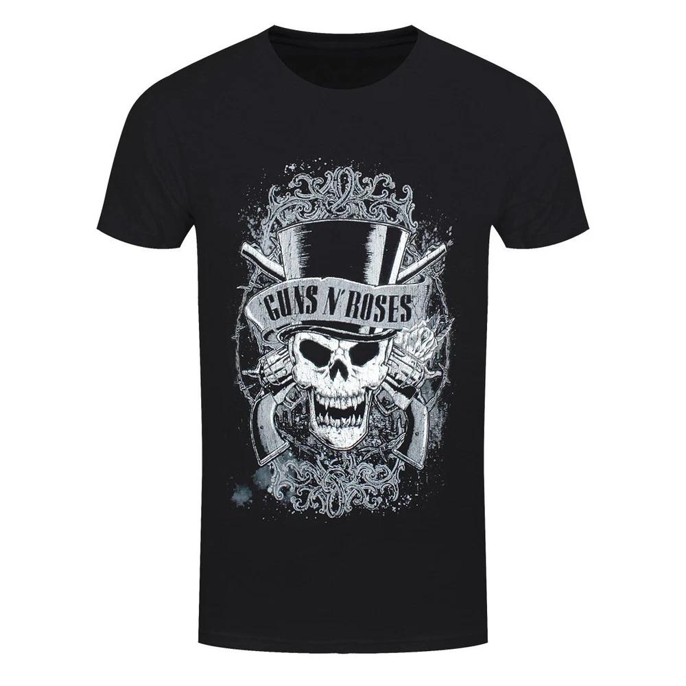 Guns N Roses TShirt Faded Skull GNR Rock Band New Black Official S
