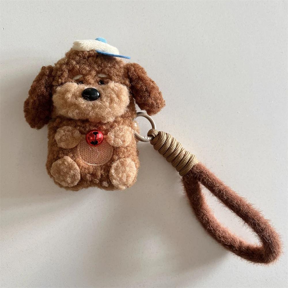 Zachte Anti-val Oortelefoonhoesje voor Airpods4 3 2 Pro Pluche Ins Schattige Lieve Beer Beschermende Hoofdtelefoon Hoge Kwaliteit Schokbestendige Cover