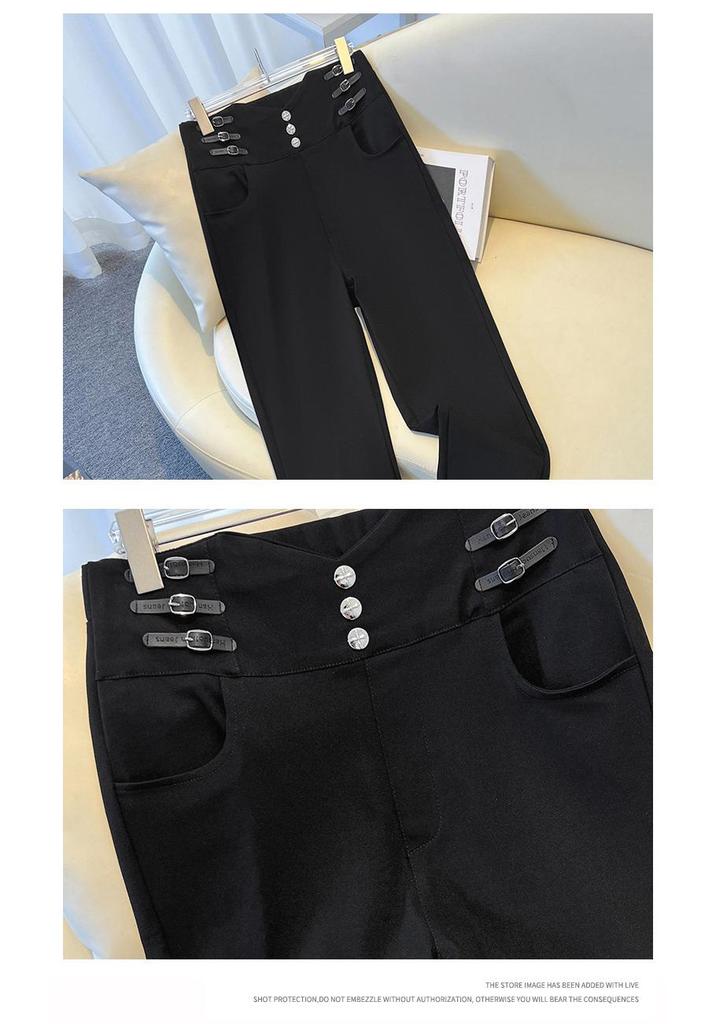 Early Spring High Waist Plus Size Pencil Pants - Extra Large, High Stretch, Slimming, Casual Fit for Women